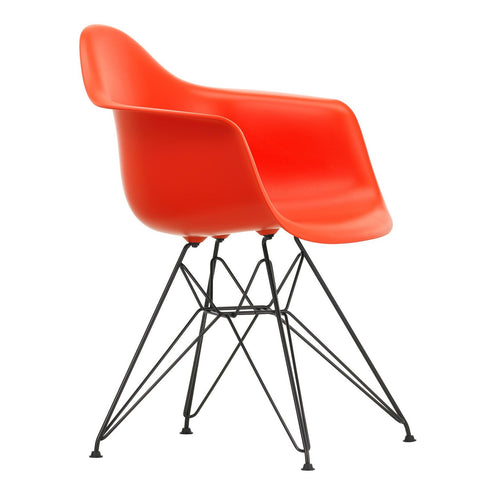 Cadeira de Braços em Plástico Eames DAR / Base Preta